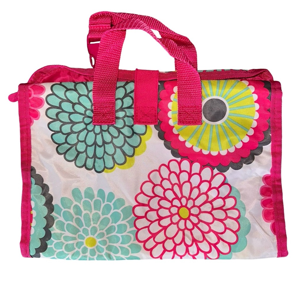 thirty-one Floral Travel Hanging Toiletry Bag Organizer Bin & Wallet BUNDLE - Picture 7 of 10